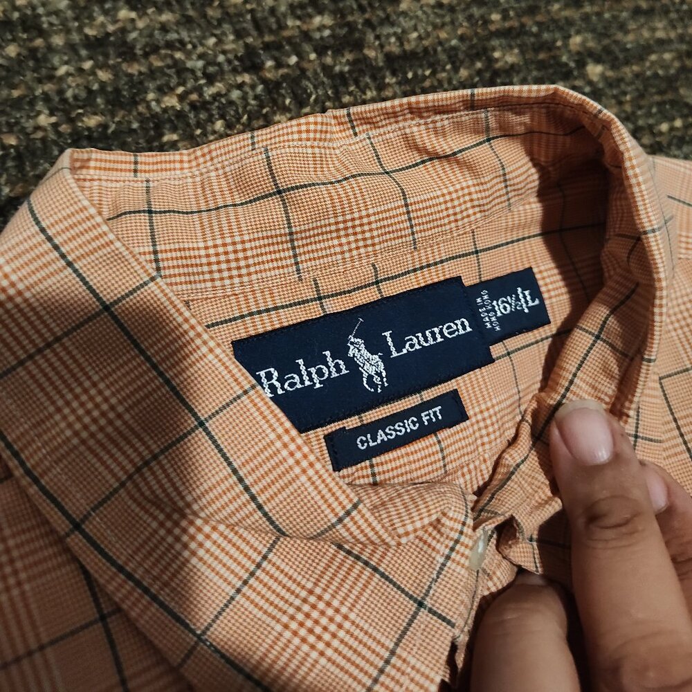 Ralph Lauren Long Sleeve Dressy Casual Shirt - Size 16.5 Neck - EUC